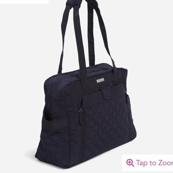Vera Bradley Large Stroll Around Diaper Bag in Microfiber Classic Navy NWT - Picture 5 of 7